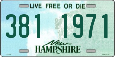 NH license plate 3811971