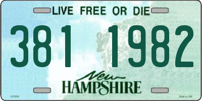 NH license plate 3811982