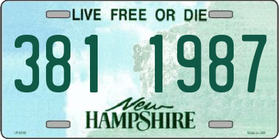 NH license plate 3811987