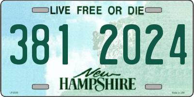 NH license plate 3812024