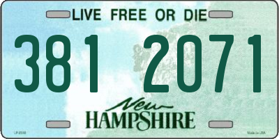 NH license plate 3812071