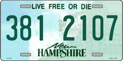 NH license plate 3812107