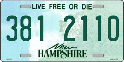 NH license plate 3812110