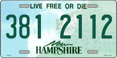 NH license plate 3812112