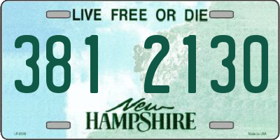NH license plate 3812130