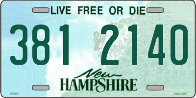 NH license plate 3812140