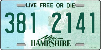 NH license plate 3812141