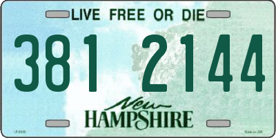 NH license plate 3812144