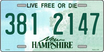 NH license plate 3812147