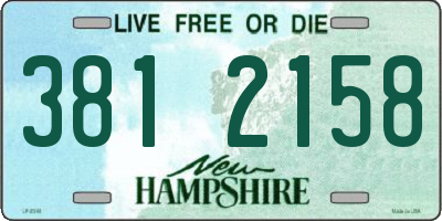 NH license plate 3812158