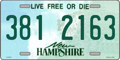 NH license plate 3812163