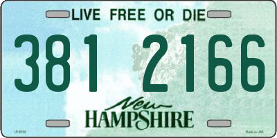 NH license plate 3812166