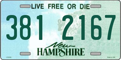 NH license plate 3812167