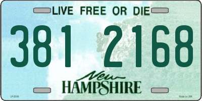 NH license plate 3812168