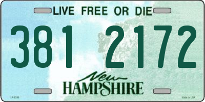 NH license plate 3812172