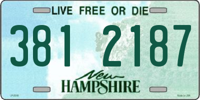 NH license plate 3812187