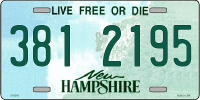 NH license plate 3812195