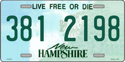 NH license plate 3812198