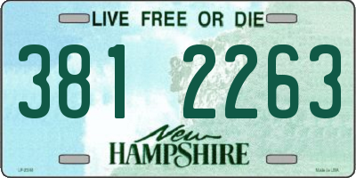 NH license plate 3812263