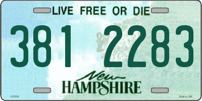 NH license plate 3812283