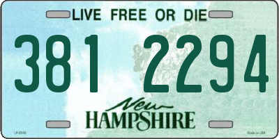 NH license plate 3812294