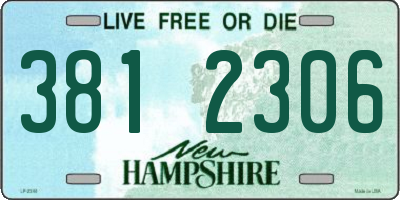 NH license plate 3812306