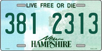 NH license plate 3812313
