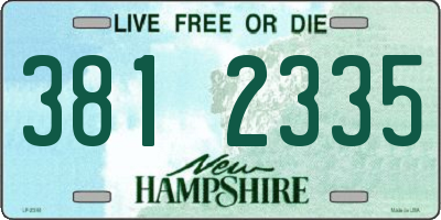 NH license plate 3812335