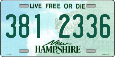 NH license plate 3812336