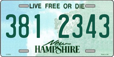NH license plate 3812343