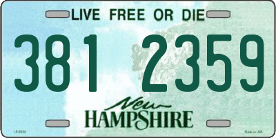 NH license plate 3812359