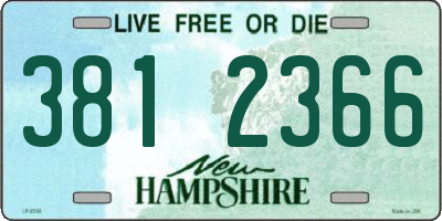 NH license plate 3812366