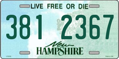 NH license plate 3812367