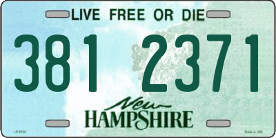 NH license plate 3812371
