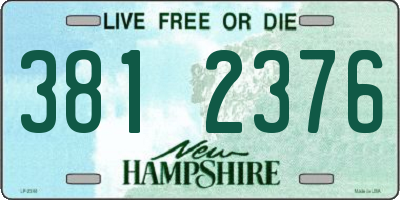 NH license plate 3812376
