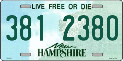 NH license plate 3812380