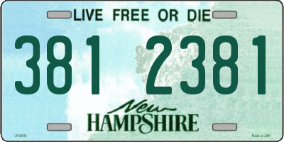 NH license plate 3812381
