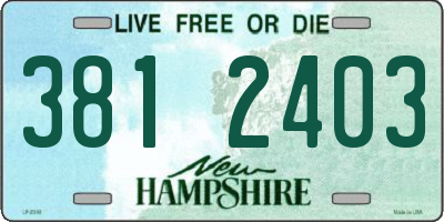 NH license plate 3812403