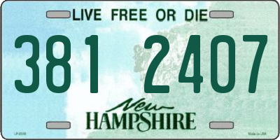 NH license plate 3812407