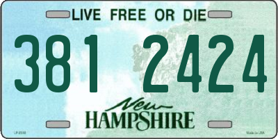 NH license plate 3812424