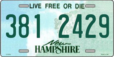 NH license plate 3812429