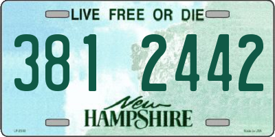NH license plate 3812442