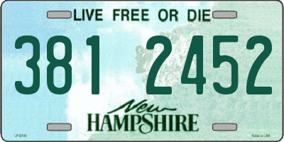 NH license plate 3812452