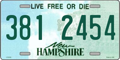 NH license plate 3812454