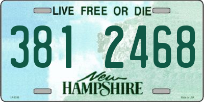 NH license plate 3812468