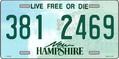 NH license plate 3812469