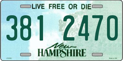 NH license plate 3812470