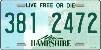 NH license plate 3812472