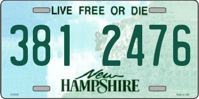 NH license plate 3812476