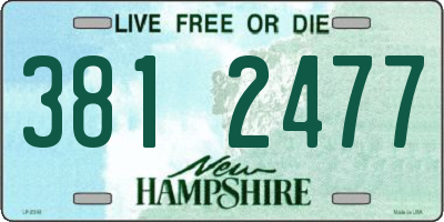 NH license plate 3812477